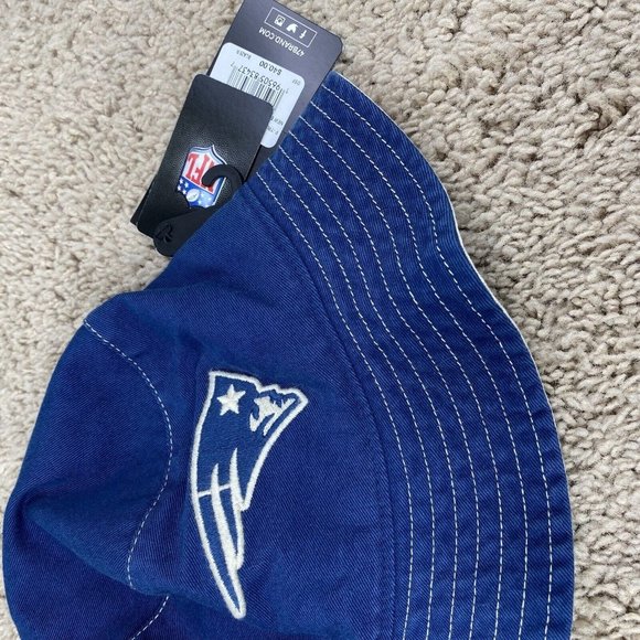 New‎ England Patriots '47 Trailhead Bucket Hat Navy Washed OSFM NFL Cap NWT - Picture 6 of 7